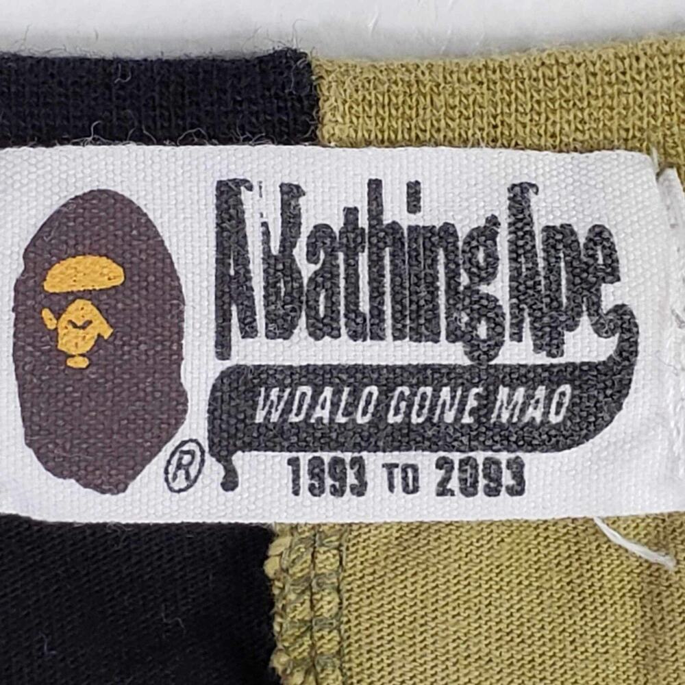 BAPE ABC T Shirt Tee Camo Green Black Shark A Bathing Ape Size Medium - Picture 7 of 14
